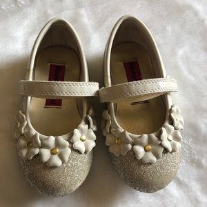 Toddler Gold Glitter Dress shoes
